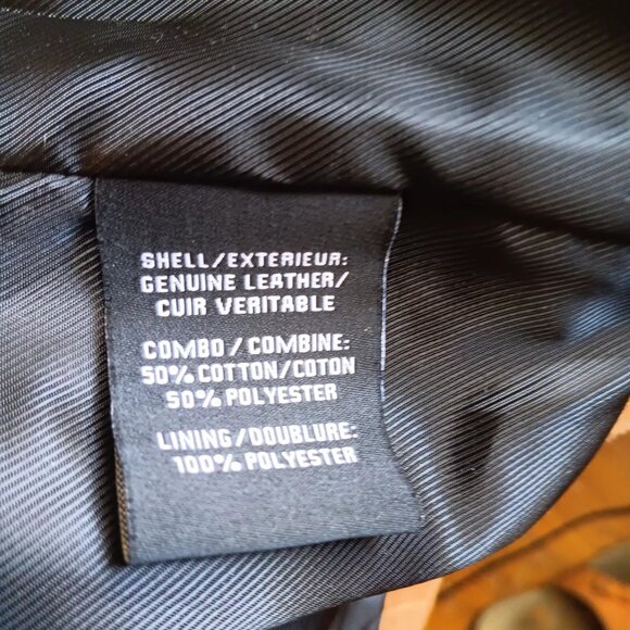 7 For All Mankind Leather Suede Moto Jacket Remove-able Hood Cognac / Black - Picture 2 of 7